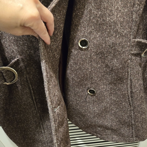 Women's Brown Winter Coat - Picture 5 of 6